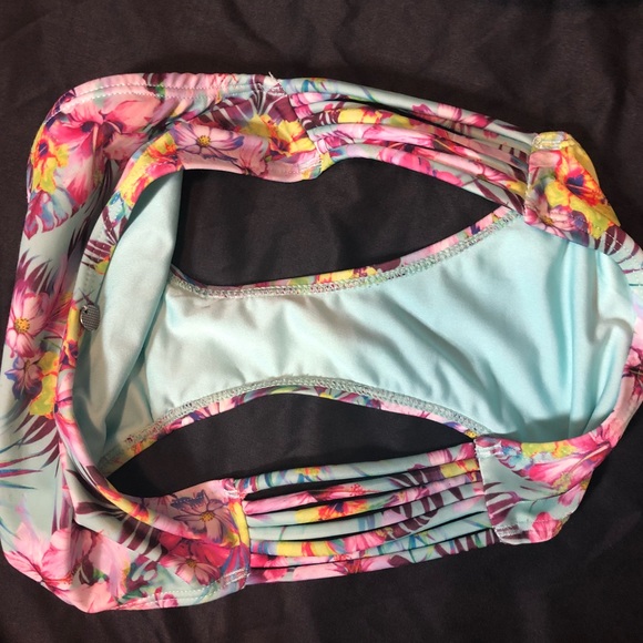 Garage teal tropical 2 piece swimsuit bikini - Picture 10 of 10